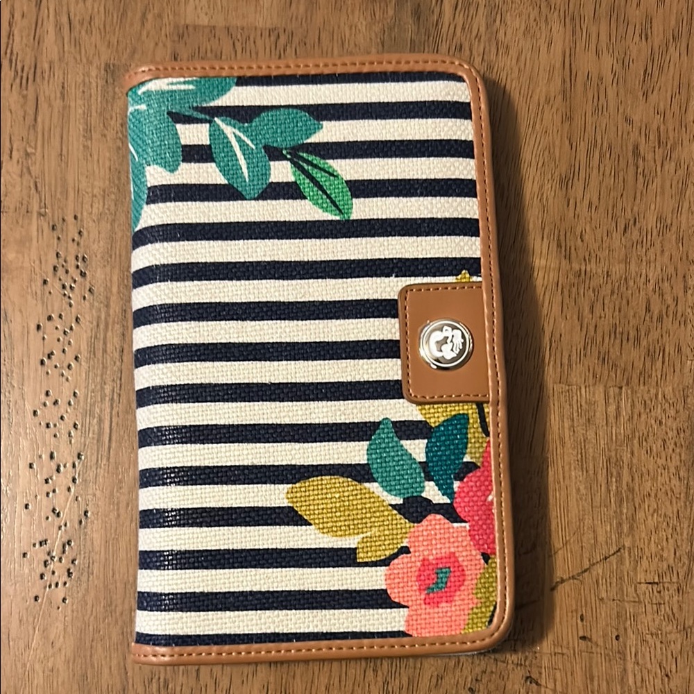 Spartina 449 Striped Floral Wallet - Blue and Pink